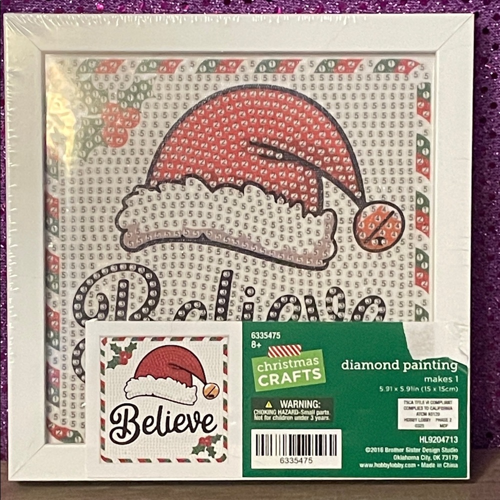 🆕💜Hobby Lobby Christmas Diamond Painting Kit